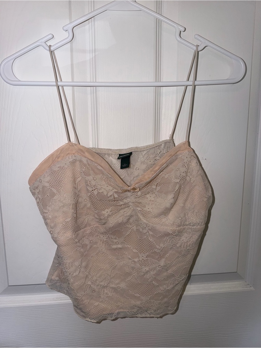wild fable Lace Nude-Beige Cami with Thin Straps